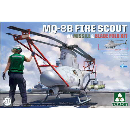 Maqueta de Helicoptero Takom 1/35  M8-QB Fire Scout w/Missile & Blade Fold Kit