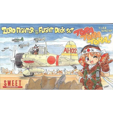 Sweet 1/144 A6M2 Zero Fighter & Flight Deck Set Tora Tora Tora aircraft model kit