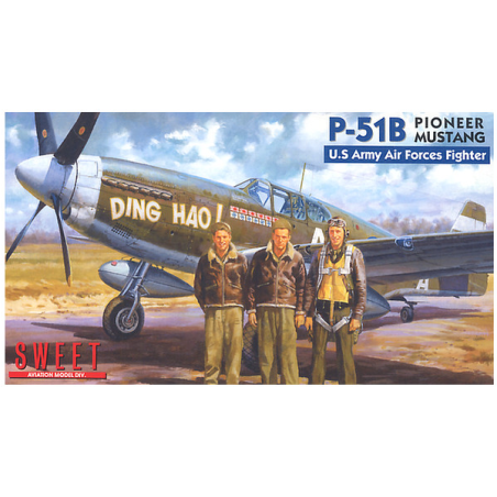 Maqueta de avión Sweet 1/144 P-51B Pioneer Mustang
