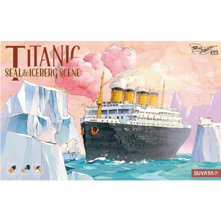 Maqueta de barco Suyata Titanic Seal & Iceberg Scene