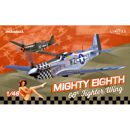 Maqueta de avión Eduard 1/48 1/48 MIGHTY EIGHT: P-51D 66th Fighter Wing Limited edition