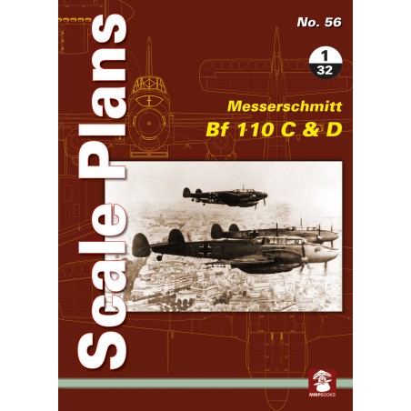 No.56 Scale Plans MESSERSCHMITT Bf-110C/Bf-110D 1/32 book