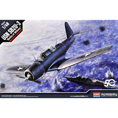 Academy 1/48 USN SB2U-3 "Battle of Midway" aircraft model kit