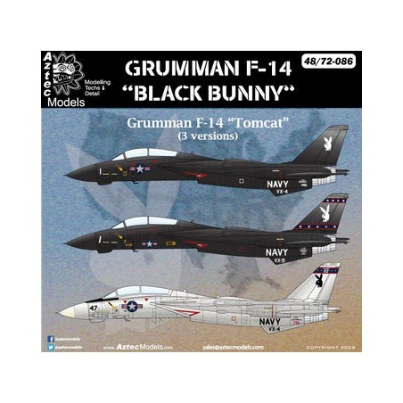 Aztec Models 1/48 Decals Grumman F-14 Tombat "Black Bunny"