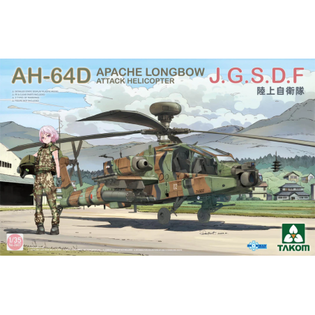Takom 1/35 AH-64D Apache Longbow J.G.S.D.F Helicopter Model Kit