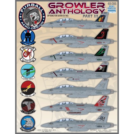 Furball Decals 1/48 'Growler Anthology' part III  Grumman EA-18G