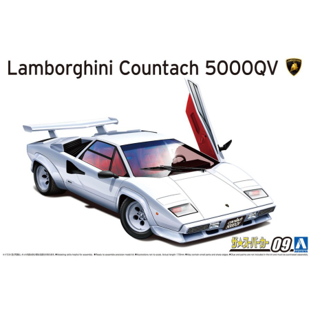 Aoshima 1/24 1985 Lamborghini Countach 5000QV car model kit