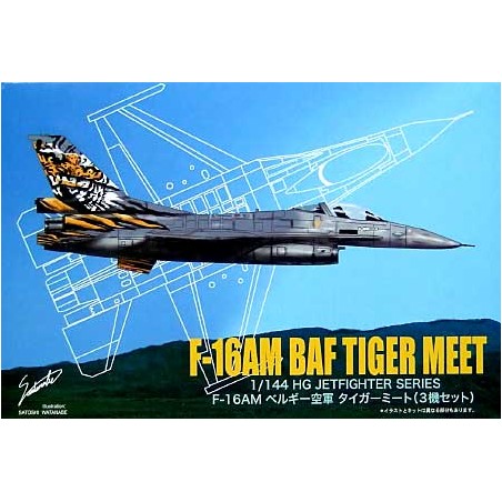 Maqueta de avion Microace 1/144 F-16AM Belgium AF Tiger Meet (3pcs)