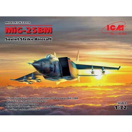 ICM 1/72  MiG-25 BM, Soviet Strike Aircraft model kit