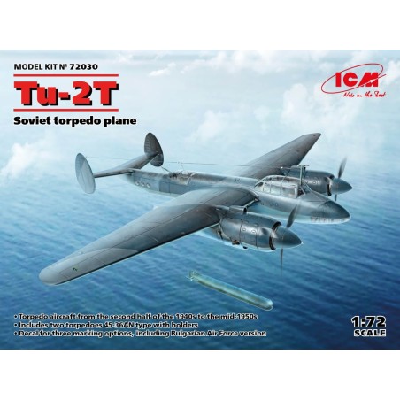 ICM 1/72 Tupolev Tu-2T Twin-Engine Bomber model kit