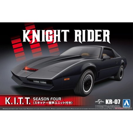 aoshima 1/24 Knight Rider Knight 2000 K.I.T.T. Season IV with Scanner & Voice Unit model kit
