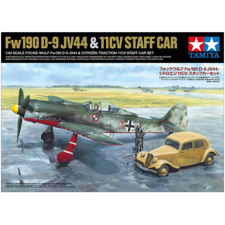 Tamiya 1/48 Focke-Wulf Fw190 D-9 JV44 & Citroen 11CV Staff Car Set
