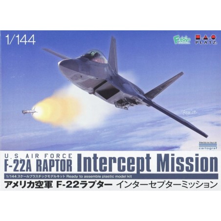 Maqueta de avion Platz 1/144 US Air Force F-22 Raptor Interceptor Mission