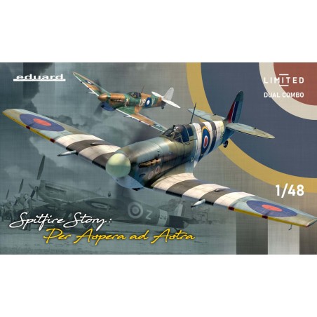 Eduard 1/48  SPITFIRE STORY: Per Aspera ad Astra DUAL COMBO Limited edition aircraft model kit Limited Edition