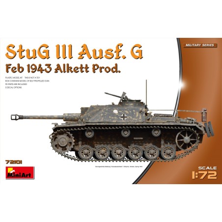 Maqueta de Tanque Miniart 1/72 StuG III Ausf. G Feb 1943 Alkett Prod.