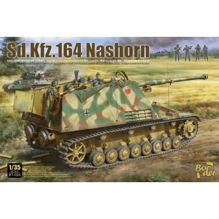 Border Model 1/35 Sd.Kfz. 164 Nashorn Early/Command w/4 figures model kit