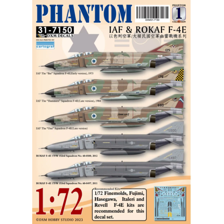 DXM Calcas 1/72  IAF & ROKAF F-4E Phantom collection 1