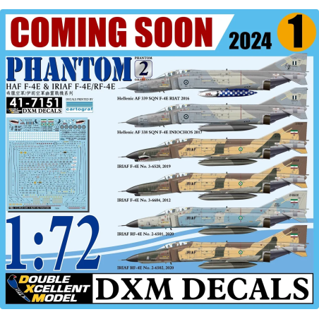 DXM Decals HAF F-4E & IRIAF F-4E/RE-4E Phantom Collection 2