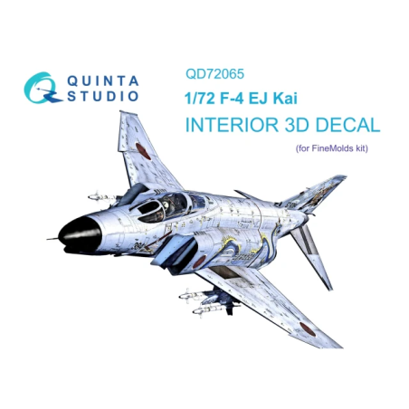 Quinta Studio 1/72  F-4EJ KAI interior 3D decals  (Finemolds kit)