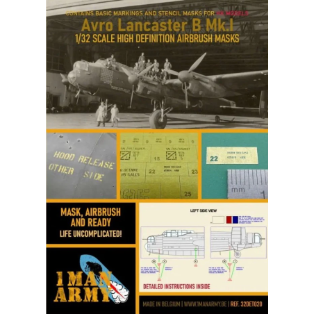 1 Man Army Mascara 1/32  Avro Lancaster B Mk.1