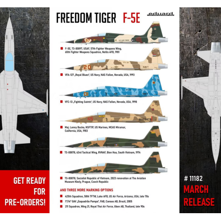 Eduard 1/48 F5-E FREEDOM TIGER Limited Edition aircraft model kit