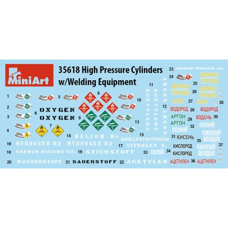 Maqueta Miniart 1/35 High Pressure Cylinders w/Welding Equipment
