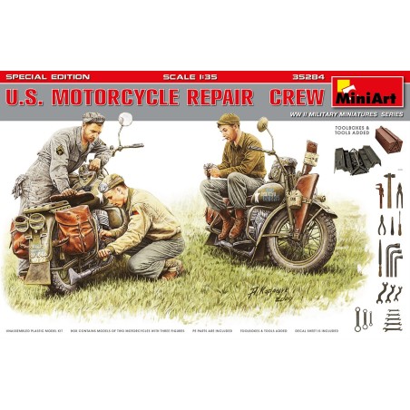 Maqueta Miniart 1/35 U.S. Motorcycle Repair Crew