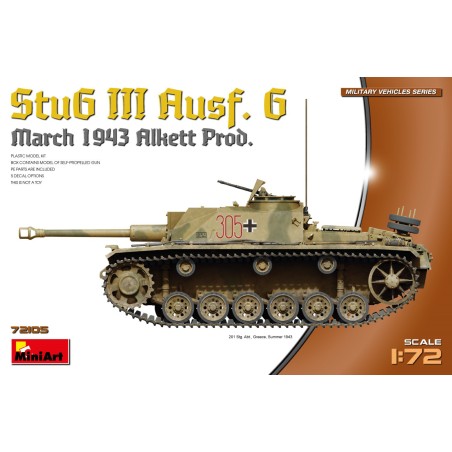 Miniart 1/72 StuG III Ausf. G March 1943 Prod. tank model kit