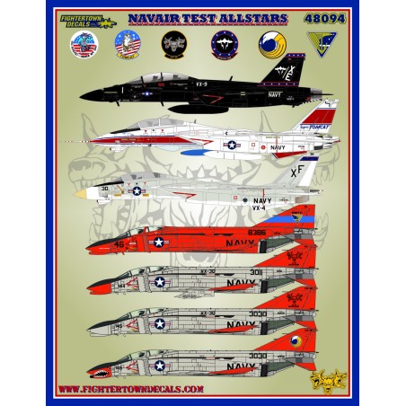 Fightertown 1/48 decals Navair Test Allstars