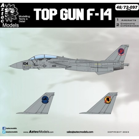 Aztec Models Decals 1/48   Grumman F-14B Tomcat "Top Gun".