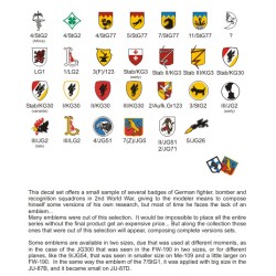 FCM decals 1/48 80+ different WWII Luftwaffe Squadron Unit emblems 2