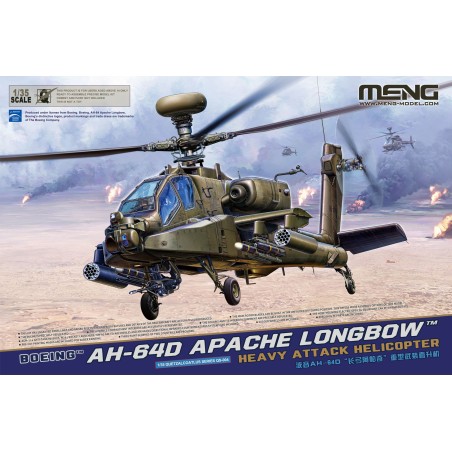Maqueta de Helicoptero Meng 1/35 Boeing AH-64D Apache Longbow Heavy Attack Helicopter