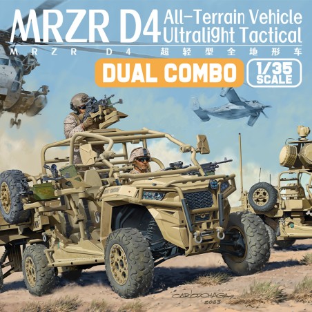 Magic Factory 1/35 MRZR D4 Ultralight Tactical All-Terrain Vehicle (Dual Combo/Two vehicles in one kit)