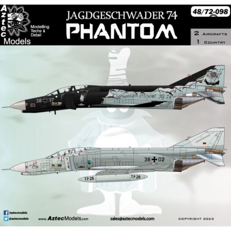 Aztec Models Decals 1/48 Jagdgeschwader 74 Phantom