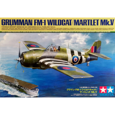 Maqueta de avion Tamiya 1/48 Grumman FM-1 Wildcat / Martlet Mk.V