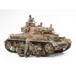 Tamiya 1/35 German Tank Panzerkampfwagen IV Ausf.F & Motorcycle Set North Africa 2