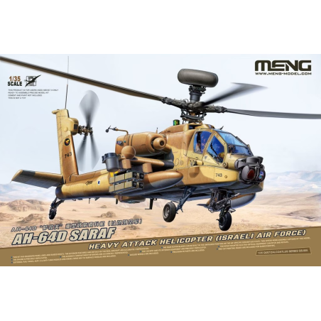 Meng 1/35 AH-64D Saraf Heavy Attack Helicopter (Israeli Air Force) Helicopter Model Kit