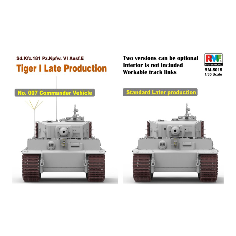 Maqueta Tanque Tiger I Ausf. E Late 1/35 - Rye Field Model en Robotines - Robotines