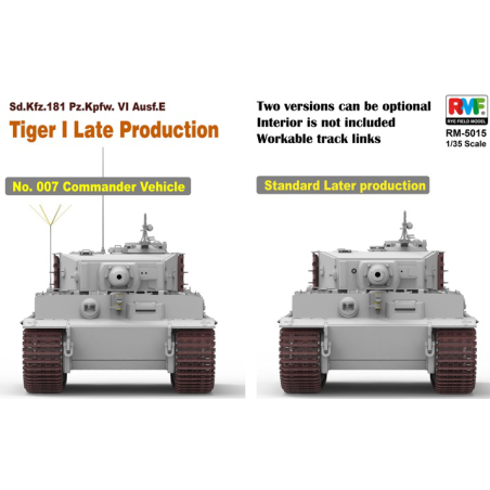 Maqueta Tanque Tiger I Ausf. E Late 1/35 - Rye Field Model en Robotines - Robotines