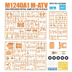 Rye Field Model 1/35 U.S MRAP ALL TERRAIN VEHICLE M1240A1 M-ATV WITH FULL INTERIOR 2