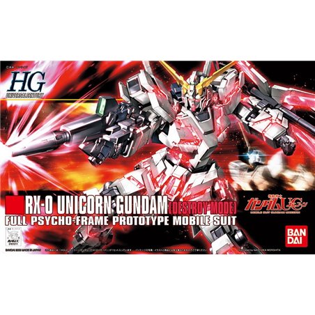 Bandai 1/144 HG RX-0 Unicorn Gundam Destroy Mode model kit