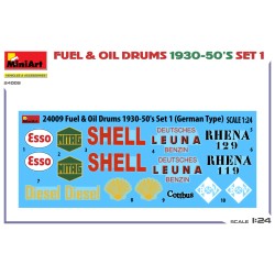 Miniart  1/24 FUEL & OIL DRUMS 1930-50’S SET 1. GERMAN TYPE 2