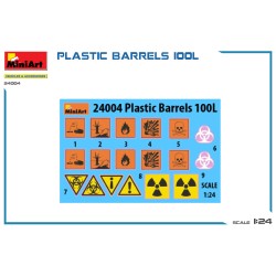 Miniart  1/24 PLASTIC BARRELS 100L 2
