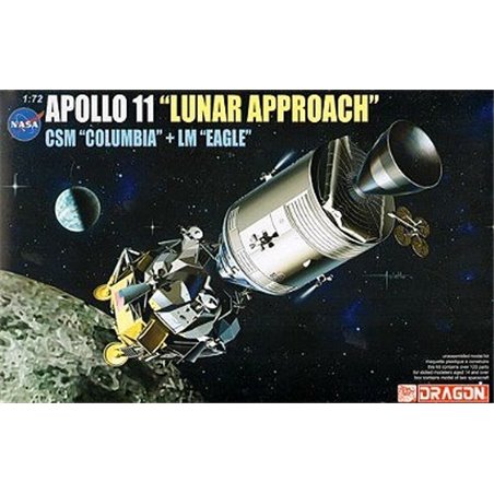1/72 Apollo 11 Lunar Approach CSM Columbia + LM Eagle