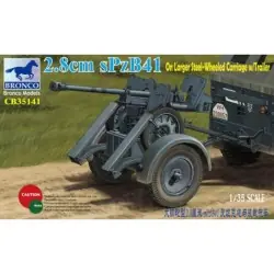 2.8cm sPzb41 On Larger Steel-Wheeled carriage w/Traile