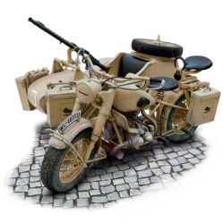 Italeri Moto militar German Mil. Motorcycle with sidecar 1/9 2