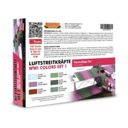 Imperial German Army WWI Colors Set1 6 x 22 ml 2