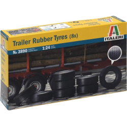 *Italeri Camión Trailer Rubber Tyres (8x) 1/24 2