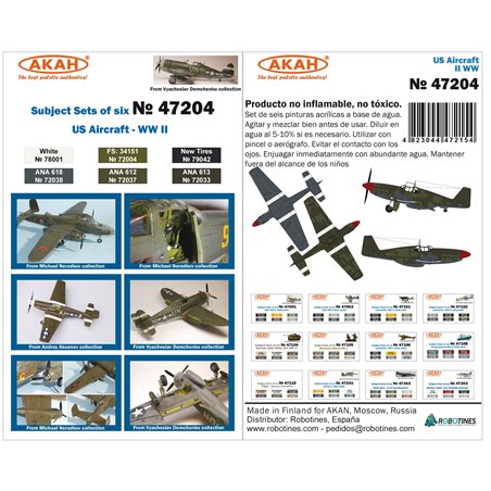 Set de Pinturas USA Aviation - 2nd World War