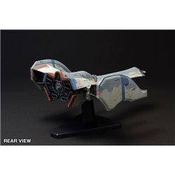 Maqueta Wave Galaga Fighter GFX-D002b montada con base y calcas 2